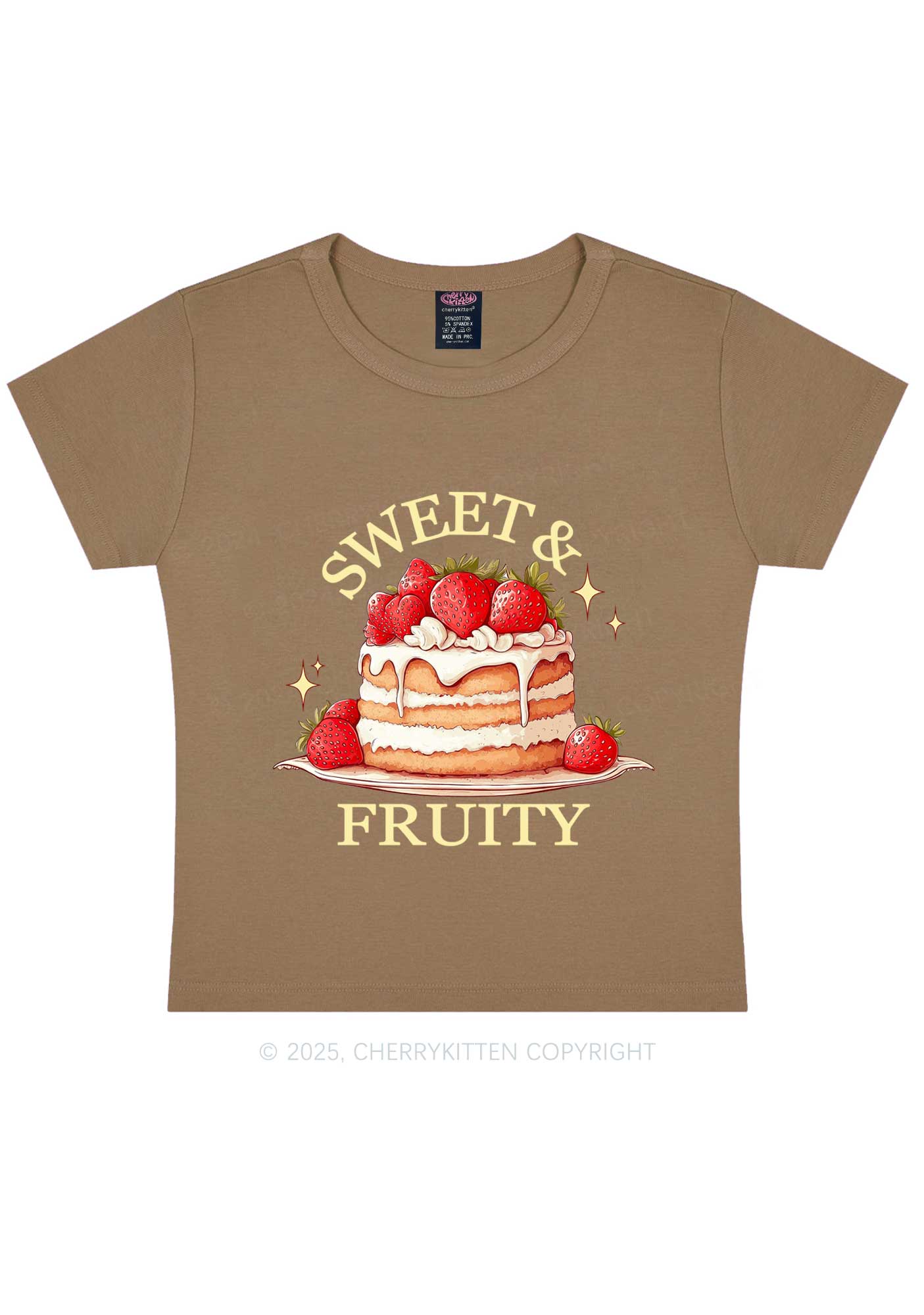Sweet And Fruity Cake Y2K Baby Tee Cherrykitten