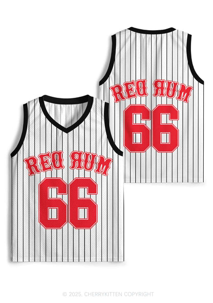 Custom Striped Red Rum Y2K Sport Jersey Tank Cherrykitten