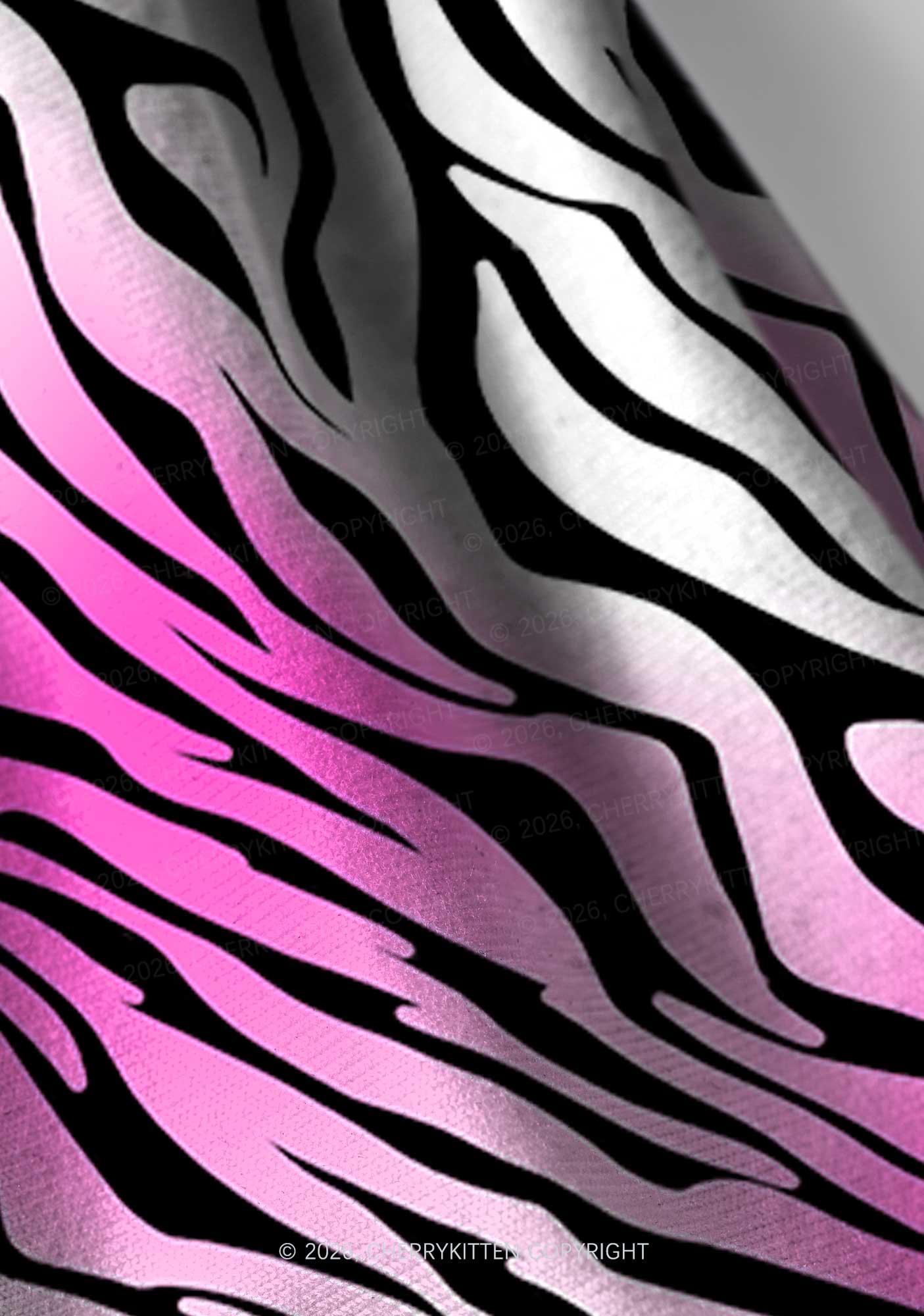 Gradient Pink Zebra Stripe Y2K Print Headband Cherrykitten