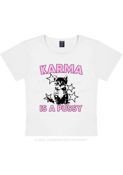 Curvy Karma Puxxy Y2K Baby Tee Cherrykitten