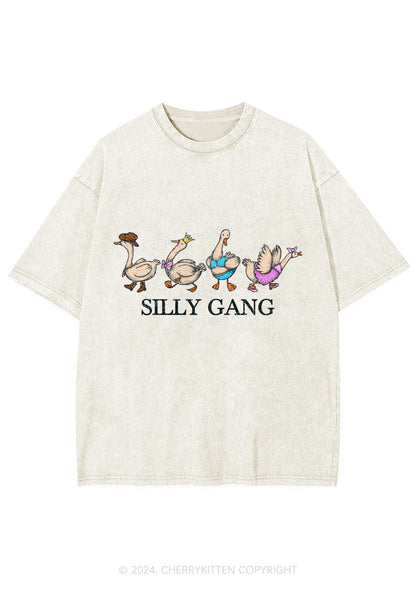 Silly Gang Y2K Washed Tee Cherrykitten