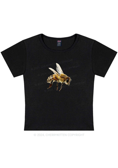 Flying Bee Y2K Baby Tee Cherrykitten