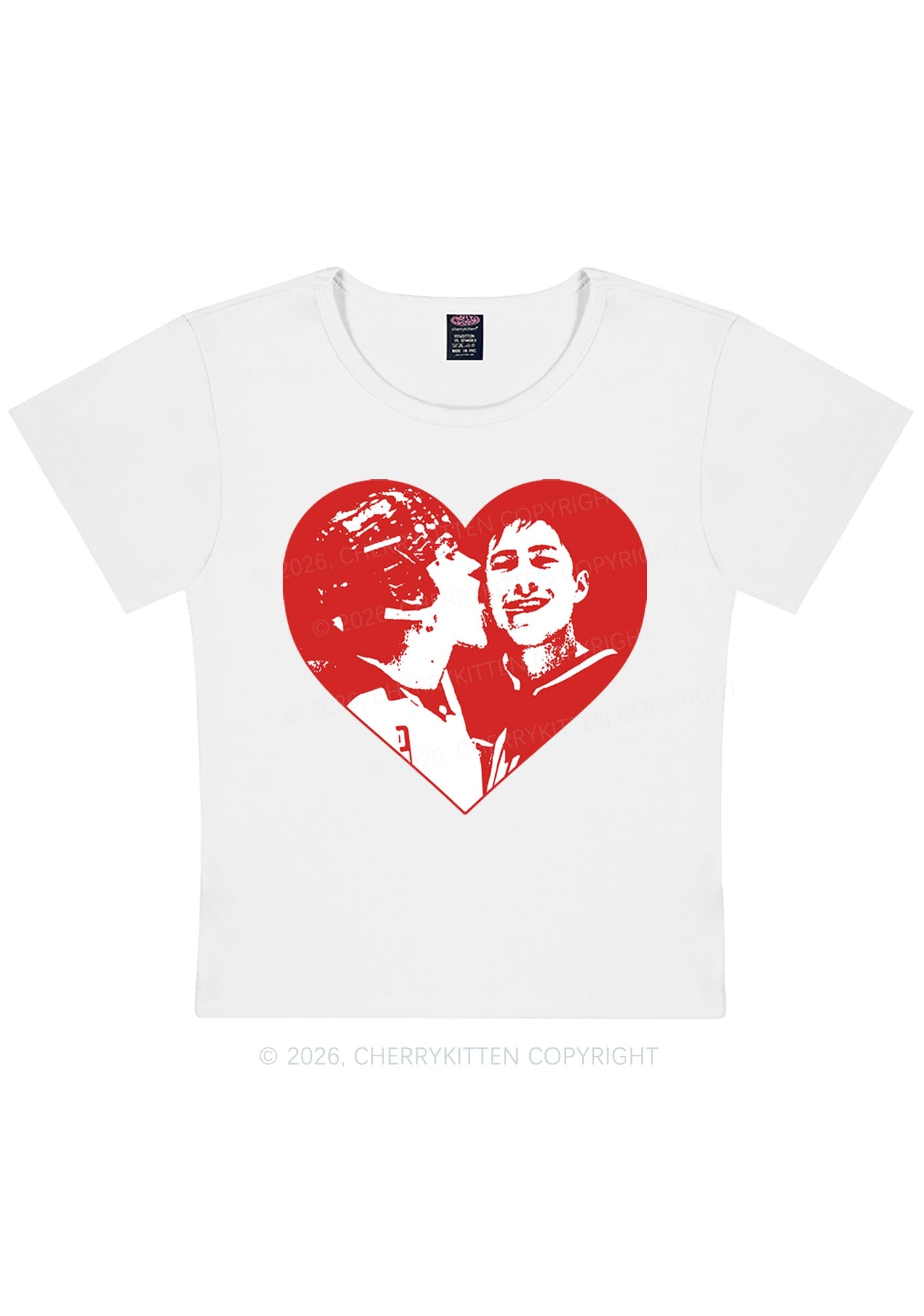 Red Heart Bros HR Y2K Baby Tee Cherrykitten