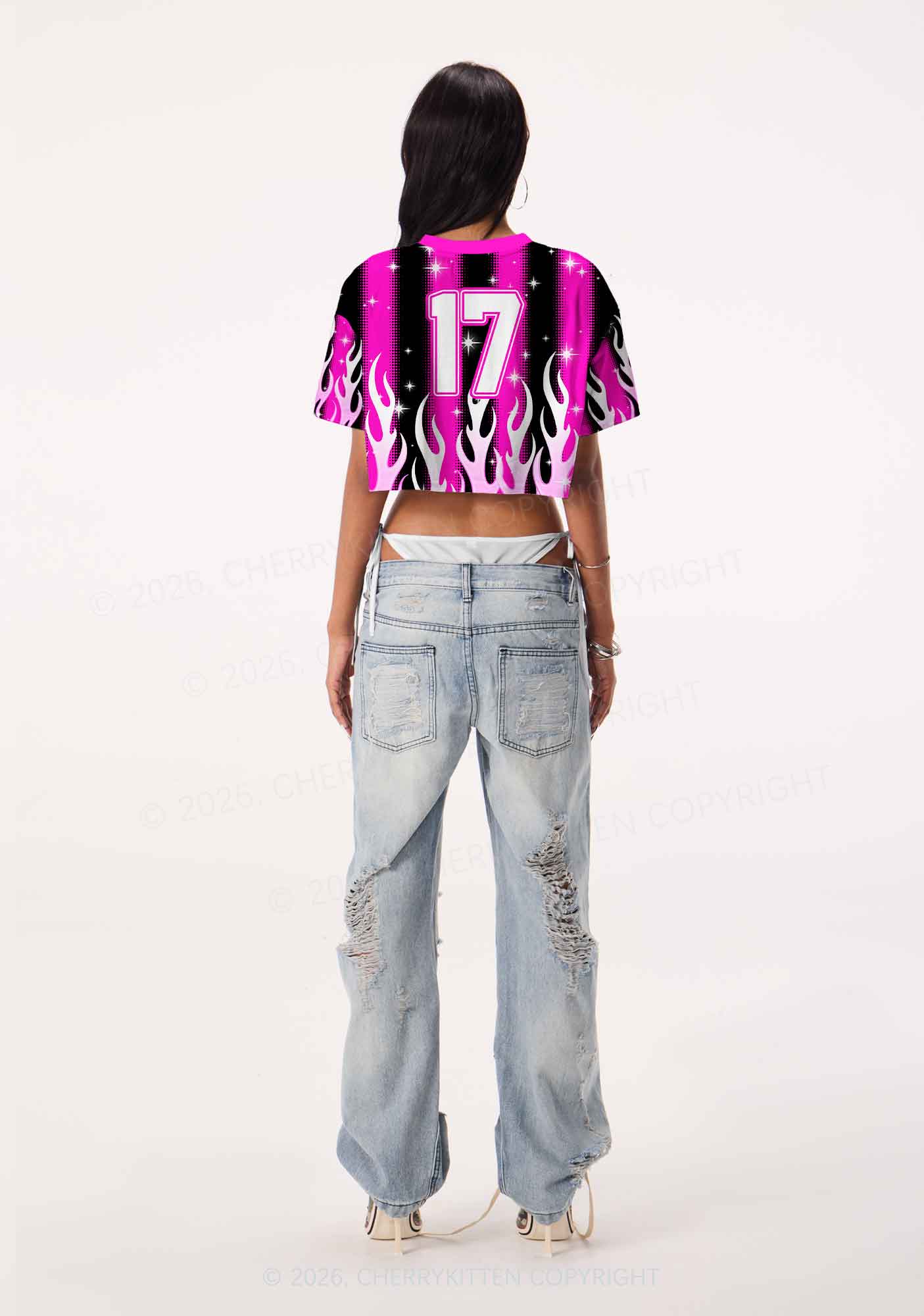Gangsta Rap Made Me Do It Y2K Crop Sport Jersey Shirts Cherrykitten