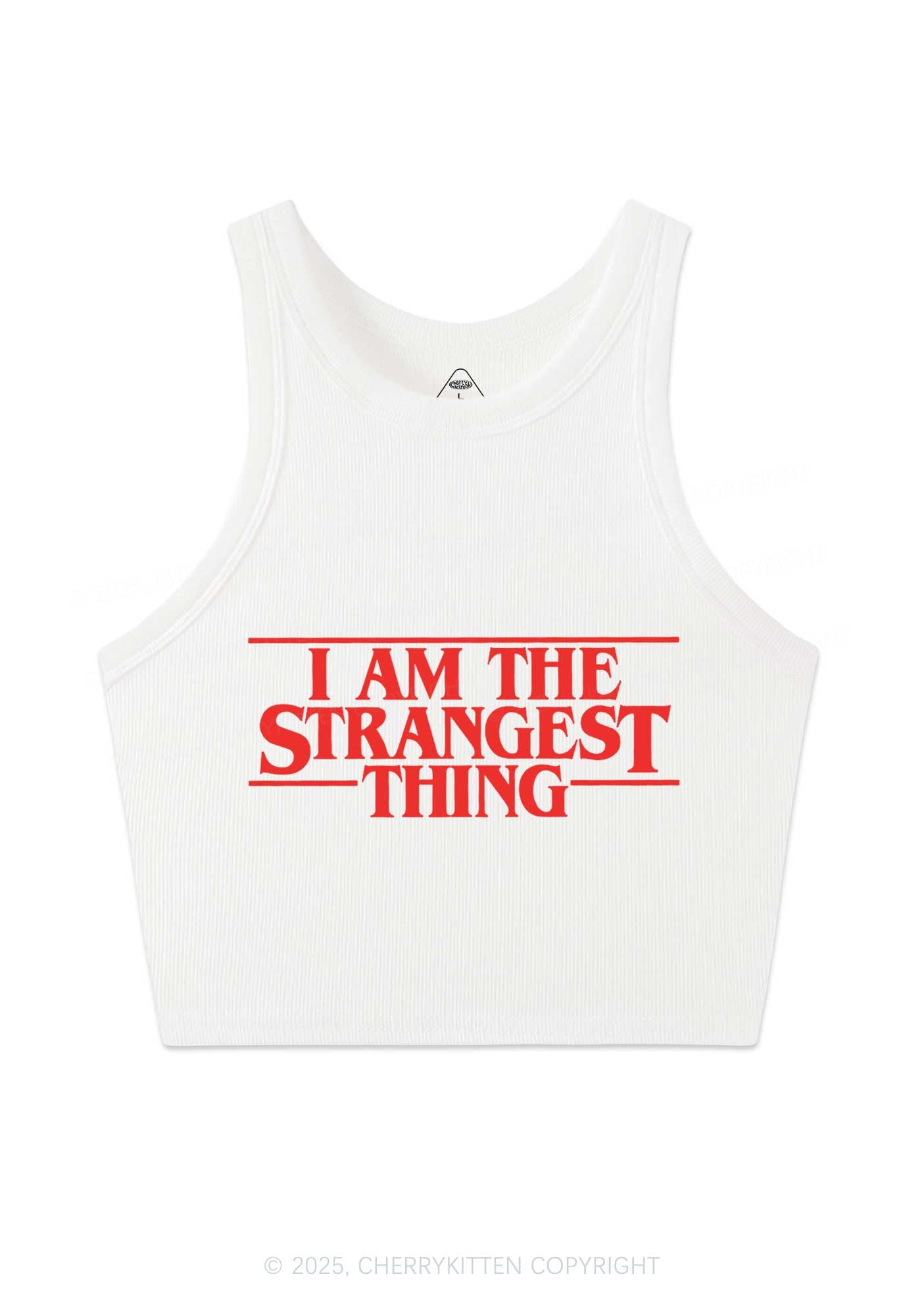 I Am The Strangest Thing Y2K Crop Tank Top Cherrykitten