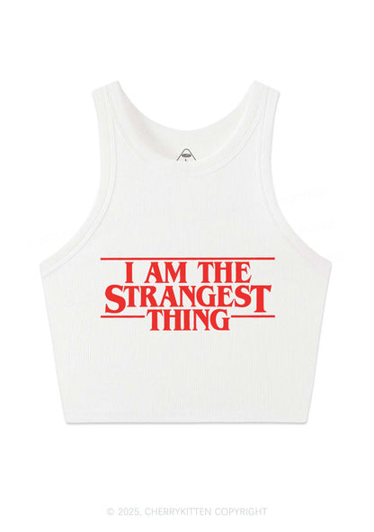 I Am The Strangest Thing Y2K Crop Tank Top Cherrykitten