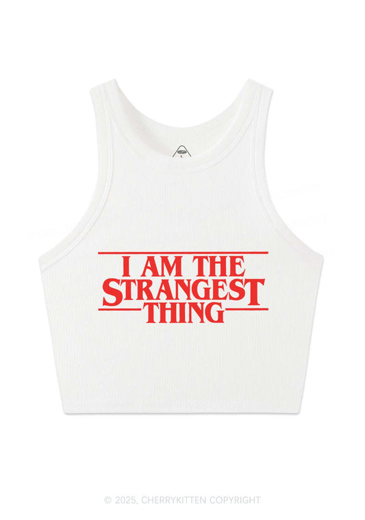 I Am The Strangest Thing Y2K Crop Tank Top Cherrykitten