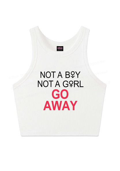 Go Away Pride Y2K Crop Tank Top Cherrykitten