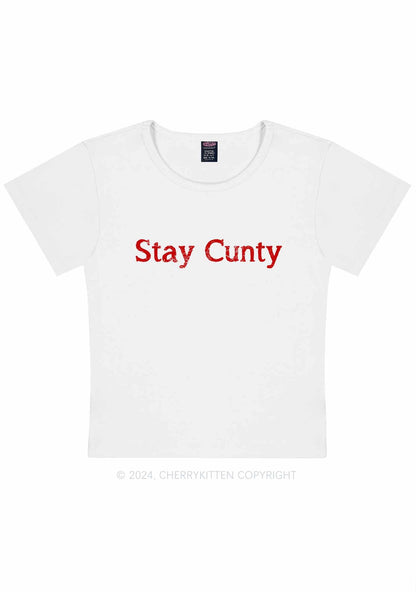 Curvy Stay Cxnty Y2K Baby Tee Cherrykitten