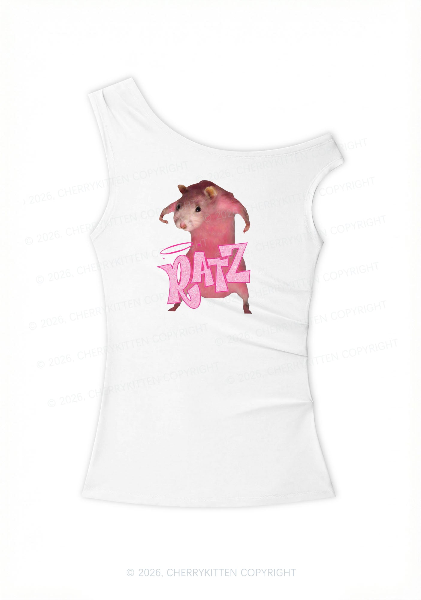 Pink Ratz Y2K Off Shoulder Tank Top Cherrykitten