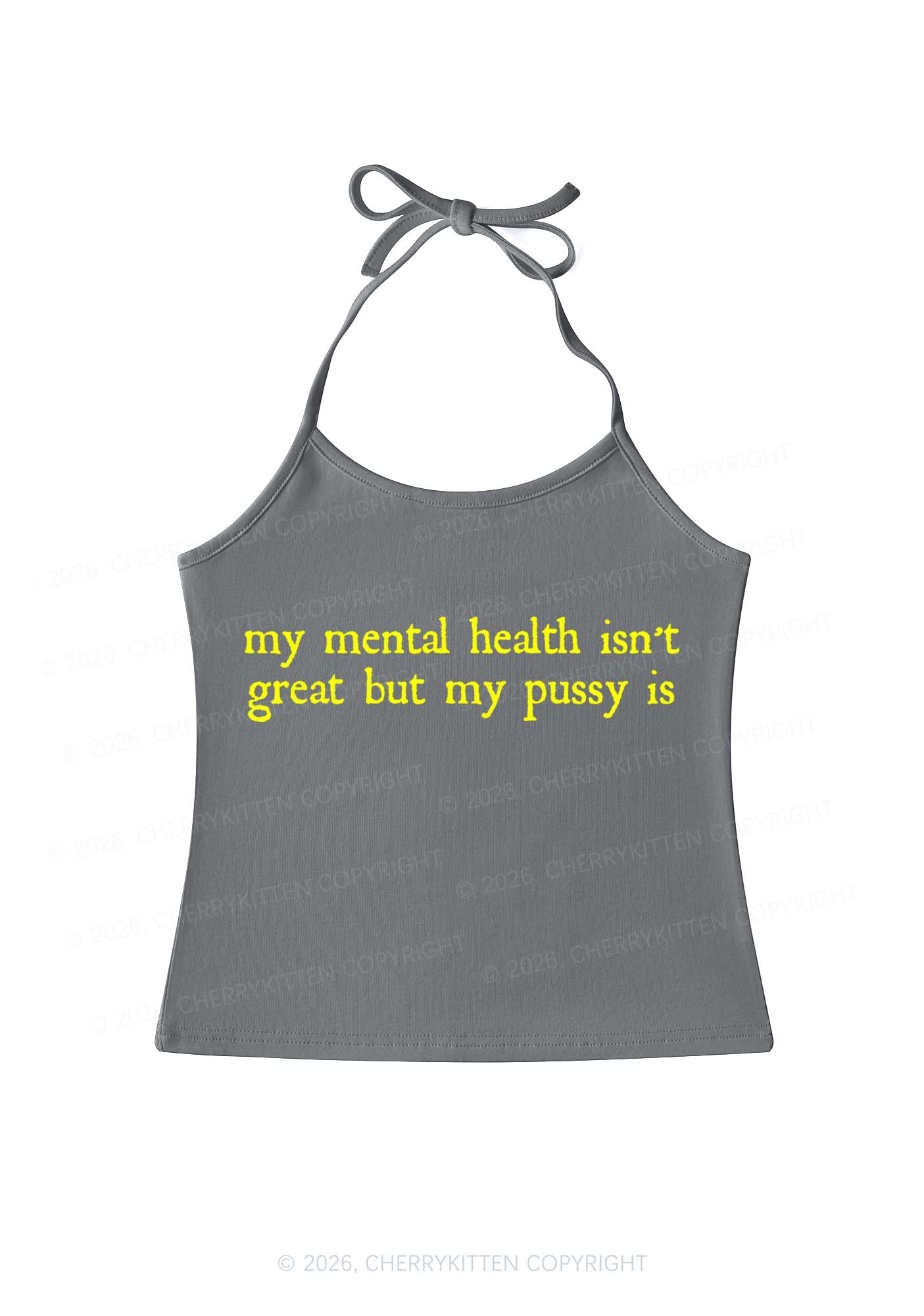 Great Mental Health Y2K Halter Neck Cami Cherrykitten