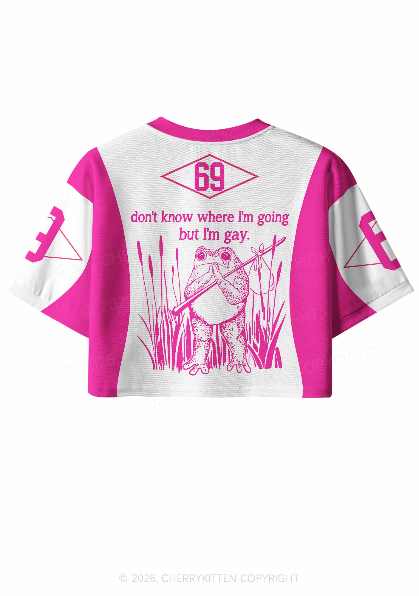 But I Am Gay Frog Pride Y2K Crop Sport Jersey Shirts Cherrykitten