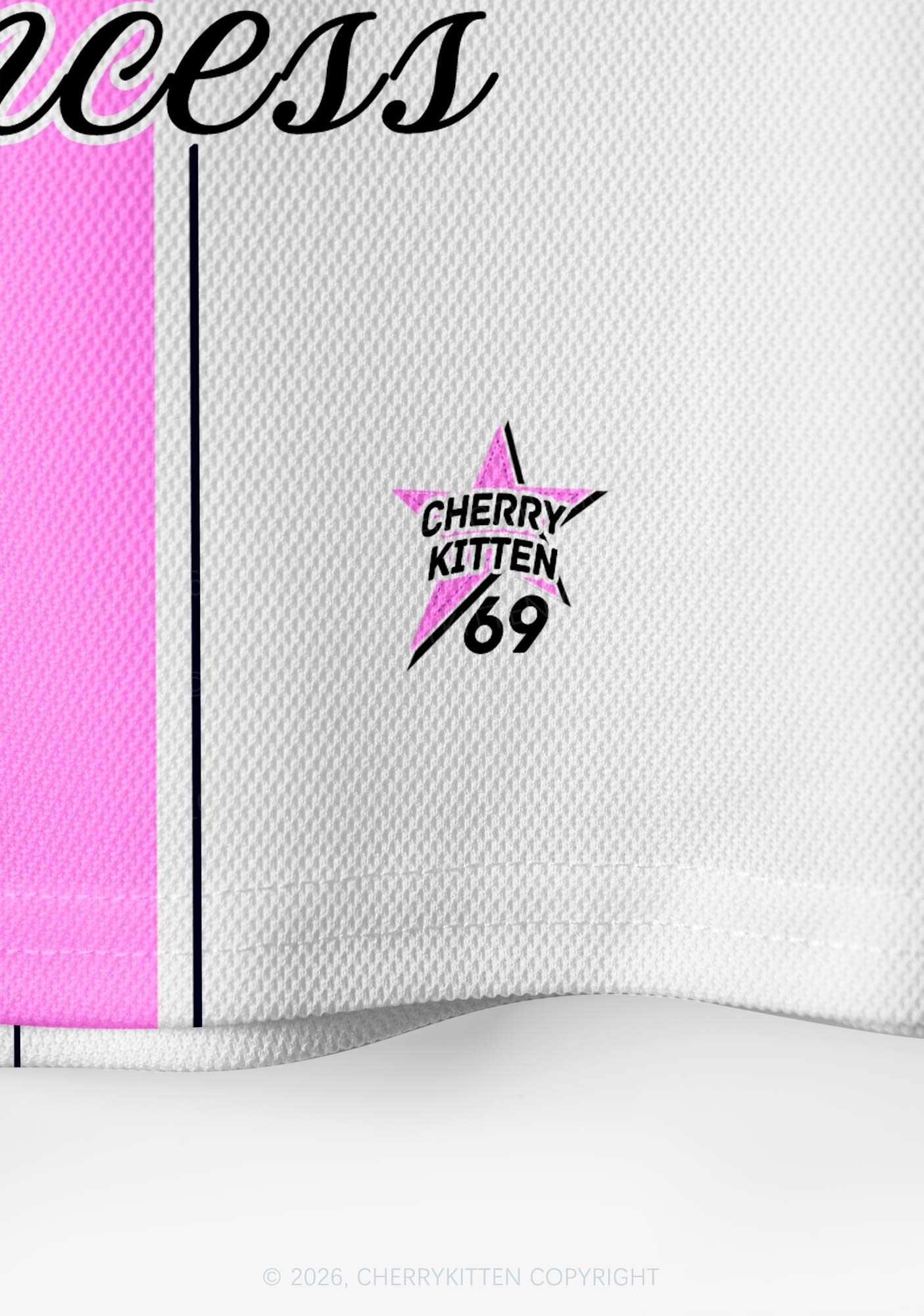 White Bisexual Princess Pride Y2K Crop Sport Jersey Shirts Cherrykitten