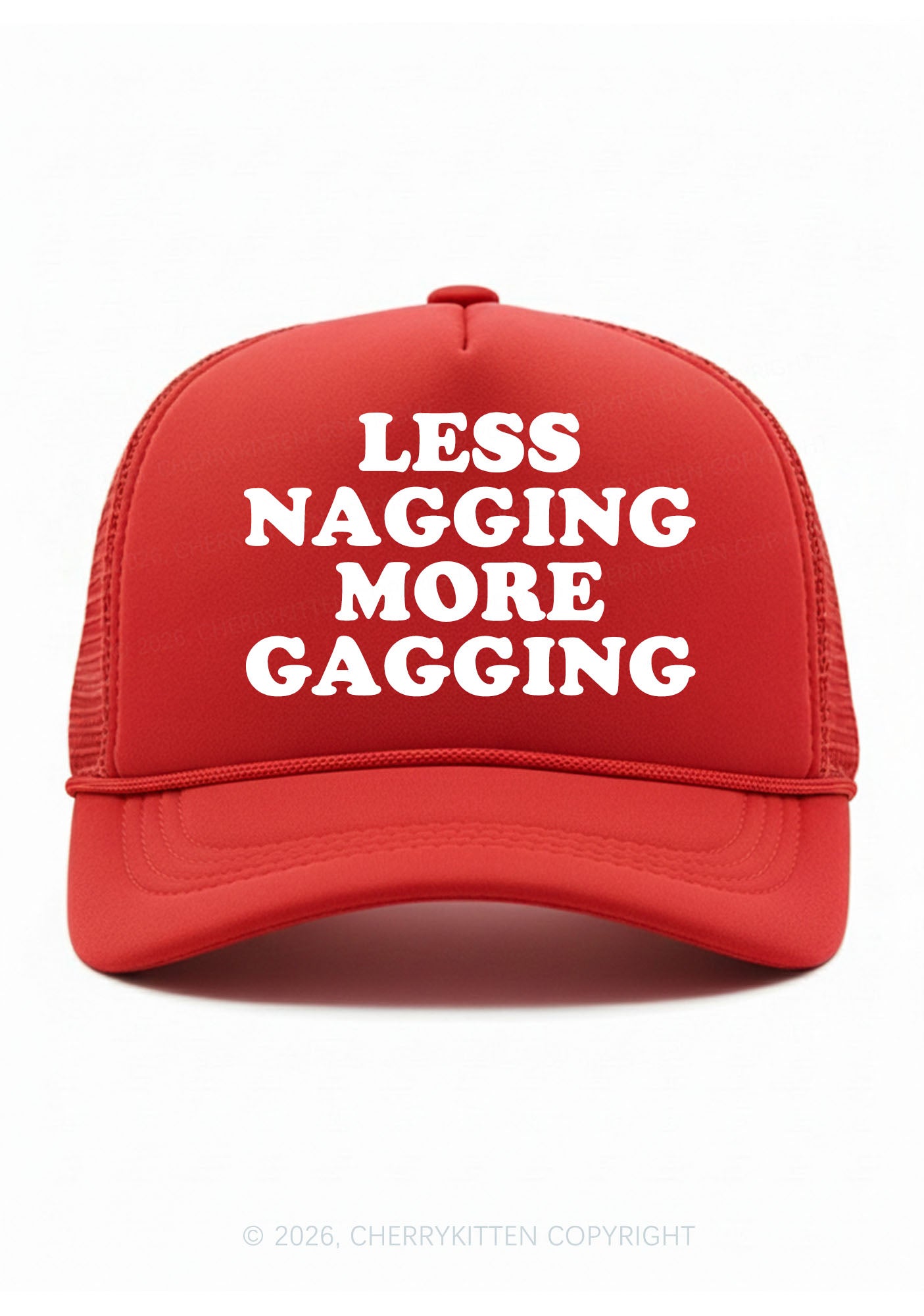Less Nagging More Gagging Y2K Trucker Hat Cherrykitten