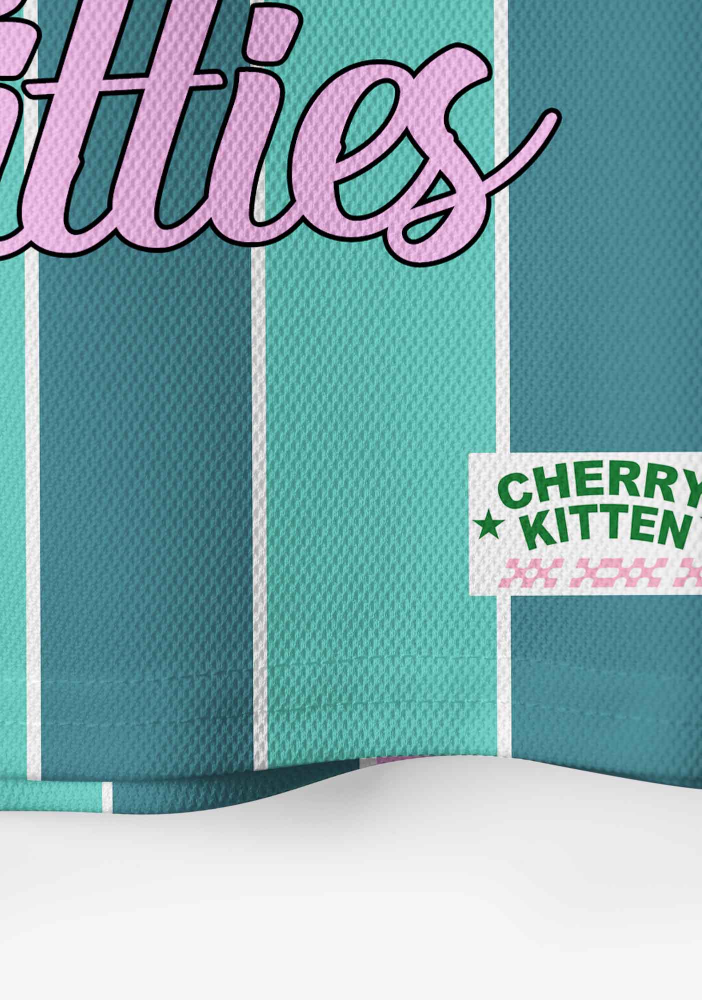 Green Stripes She Them Txtties Pride Y2K Crop Sport Jersey Shirts Cherrykitten