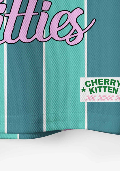 Green Stripes She Them Txtties Pride Y2K Crop Sport Jersey Shirts Cherrykitten