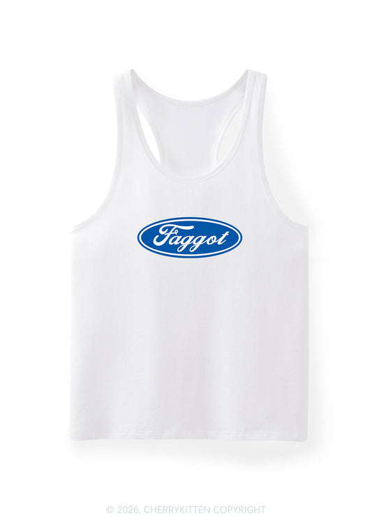 Faggot Pride Y2K Men Racerback Tank Top Cherrykitten
