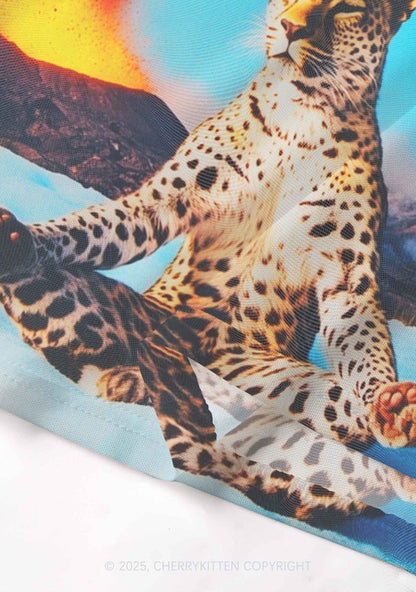 Yoga Leopard And Volcano Y2K Mesh Cami Tank Cherrykitten