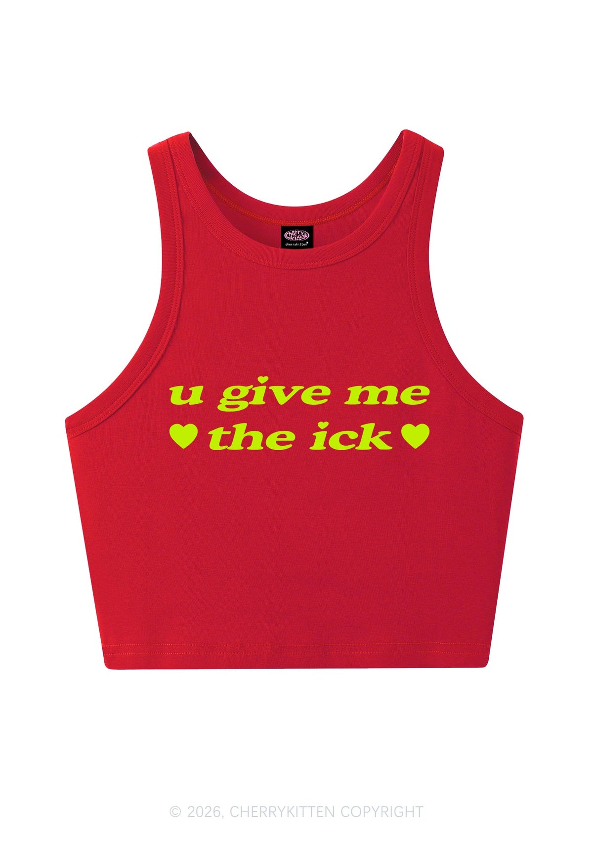 Give Me Ick Y2K Crop Tank Top Cherrykitten
