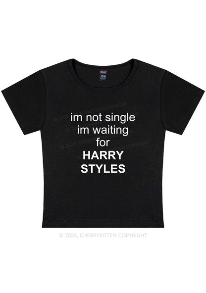 Curvy I'm Not Single Y2K Baby Tee Cherrykitten