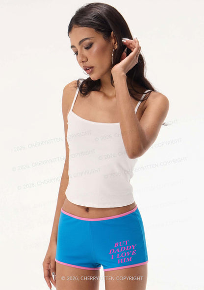 But Daddy I Love Him Pride Y2K Booty Shorts Cherrykitten