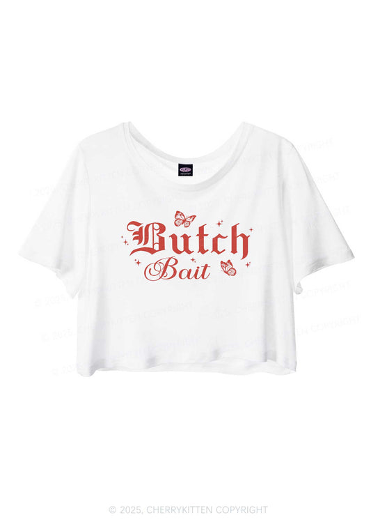 Butch Bait Pride Y2K Sheer Crop Tee Cherrykitten