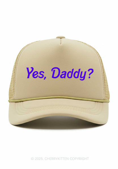 Yes Daddy Valentine's Day Y2K Trucker Hat Cherrykitten