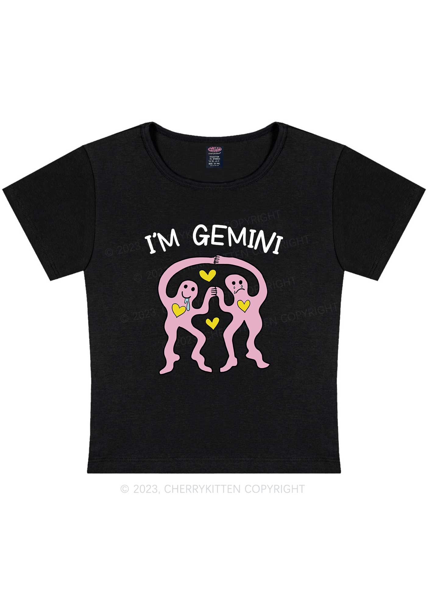 Curvy I'm Gemini Y2K Baby Tee Cherrykitten