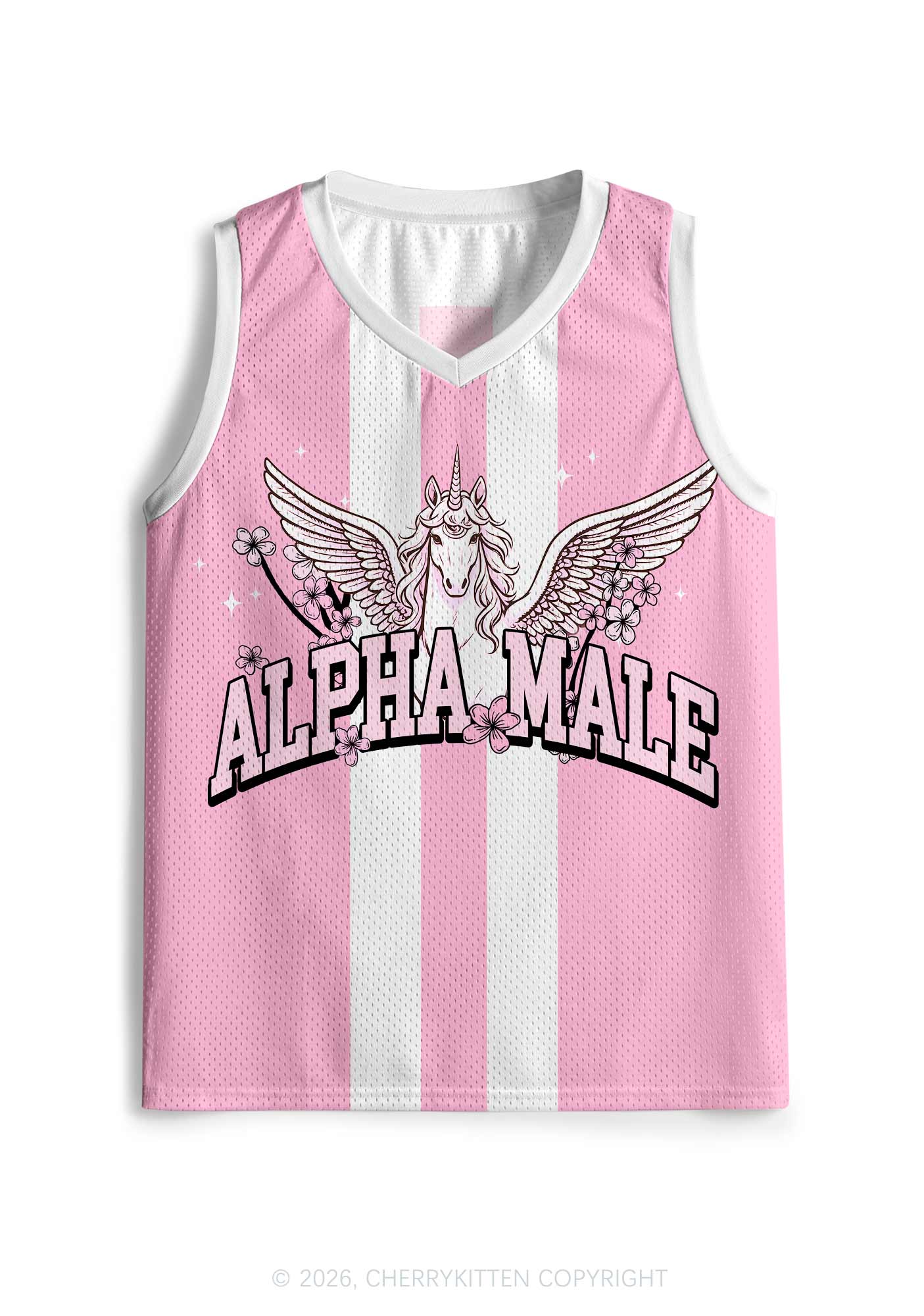 Sakura Alpha Male Unicorn Pride Y2K Sport Jersey Tank Cherrykitten