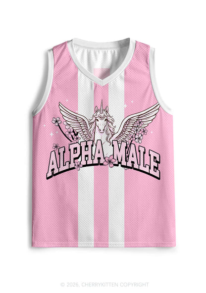 Sakura Alpha Male Unicorn Pride Y2K Sport Jersey Tank Cherrykitten