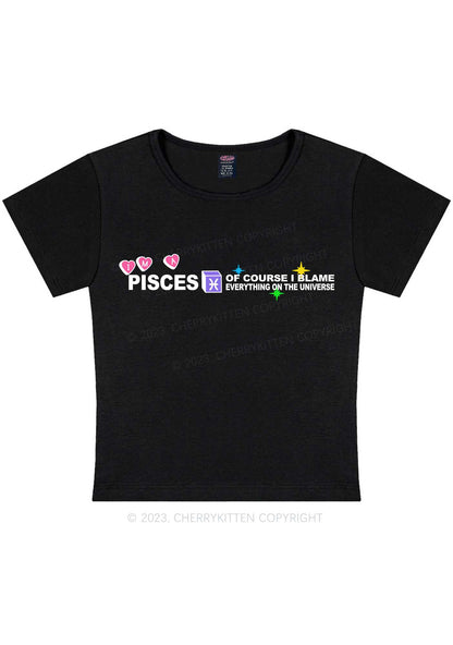 I'm A Pisces Y2K Baby Tee Cherrykitten