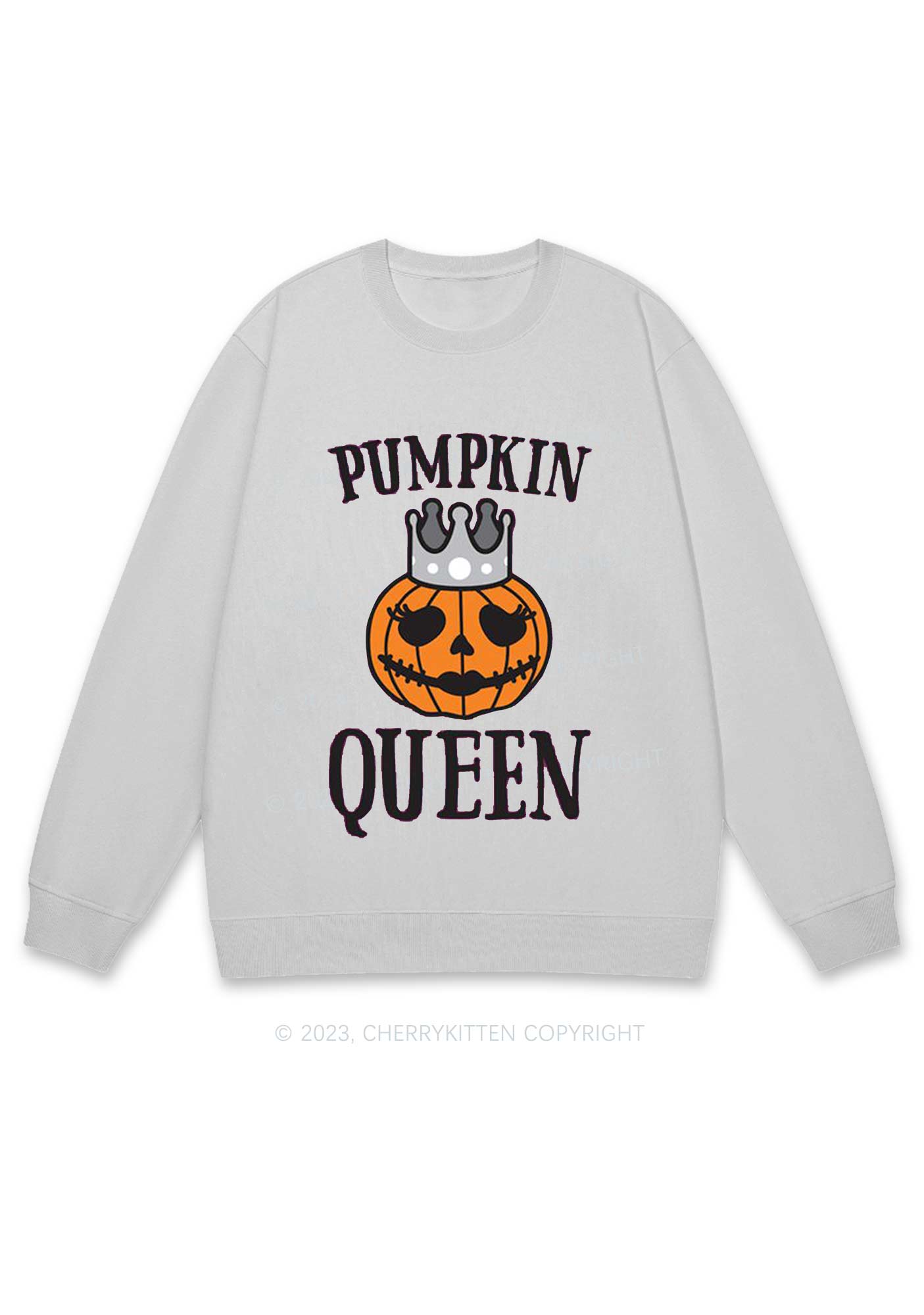 Pumpkin Queen Halloween Y2K Sweatshirt Cherrykitten