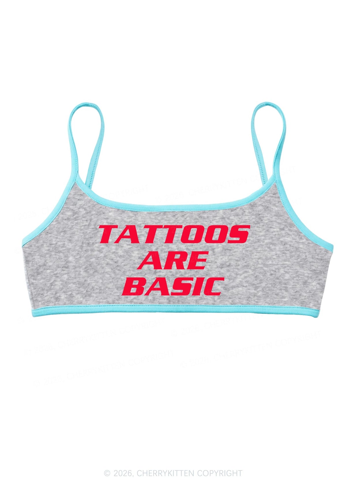 Tattoos Are Basic Y2K Super Crop Cami Cherrykitten