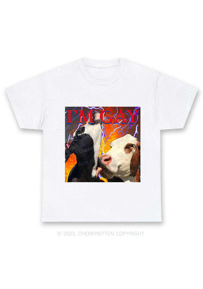 Gay Cow Play Y2K Chunky Shirt Cherrykitten