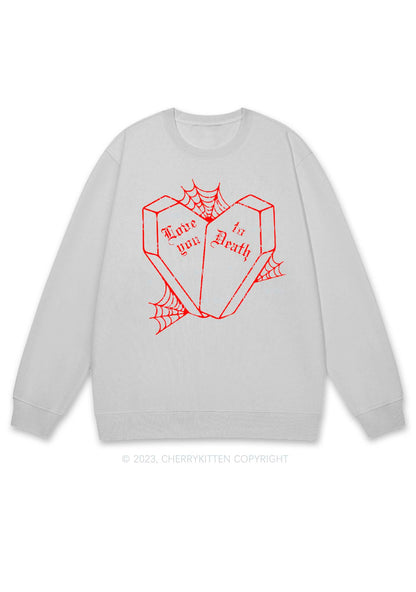 Love You To Death Halloween Y2K Sweatshirt Cherrykitten