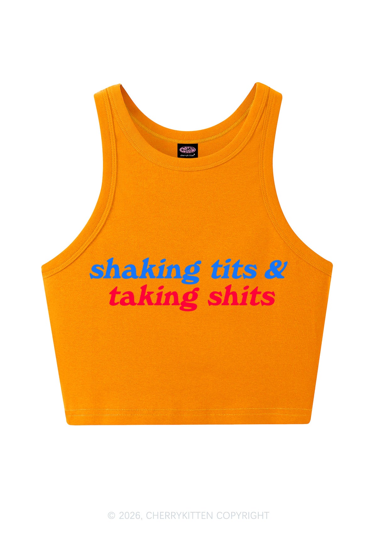 Shaking Txts Taking Shxts Y2K Crop Tank Top Cherrykitten