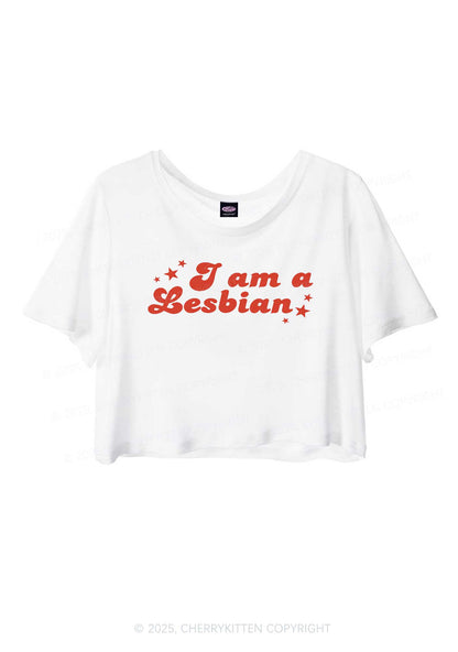 Im Lesbian Pride Y2K Sheer Crop Tee Cherrykitten