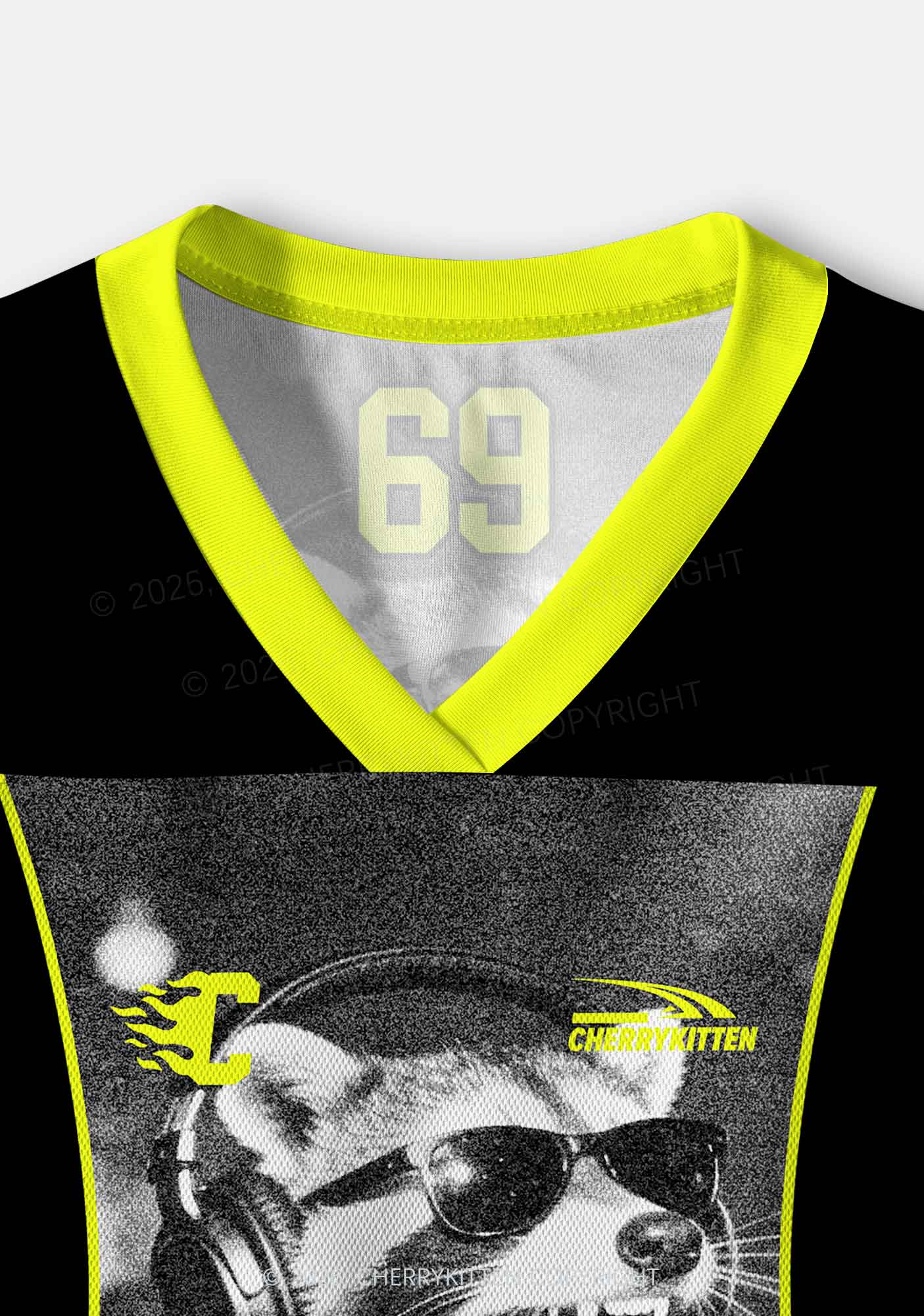 DJ Raccoon Y2K Crop Sport Jersey Shirts Cherrykitten