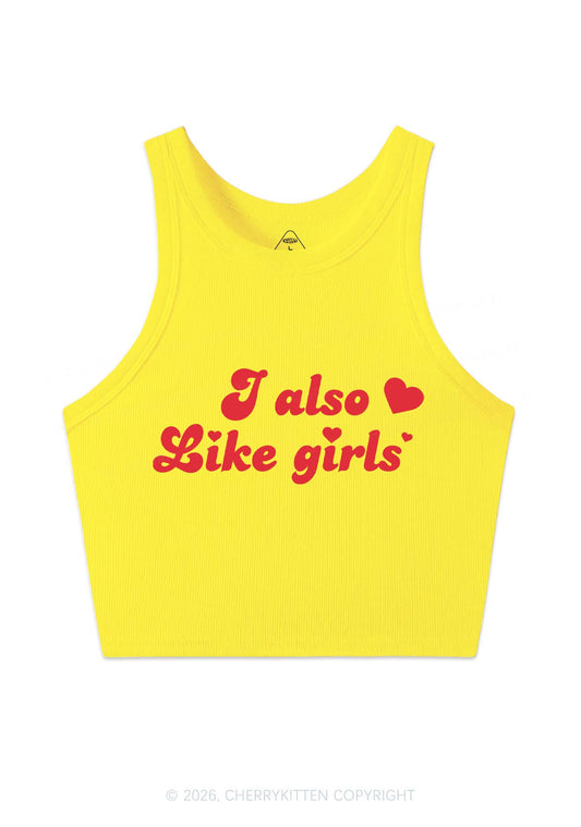 I Also Like Girls Pride Y2K Crop Tank Top Cherrykitten