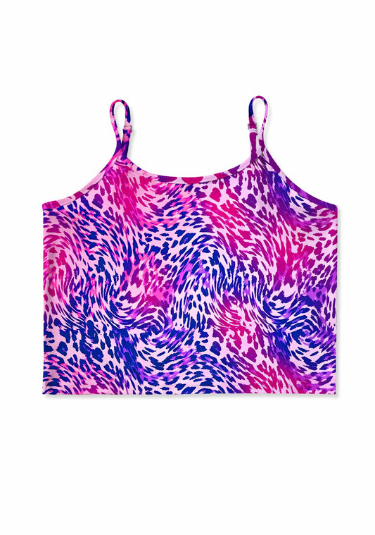 Bisexual Leopard Pride Y2K Print Cami Crop Top Cherrykitten