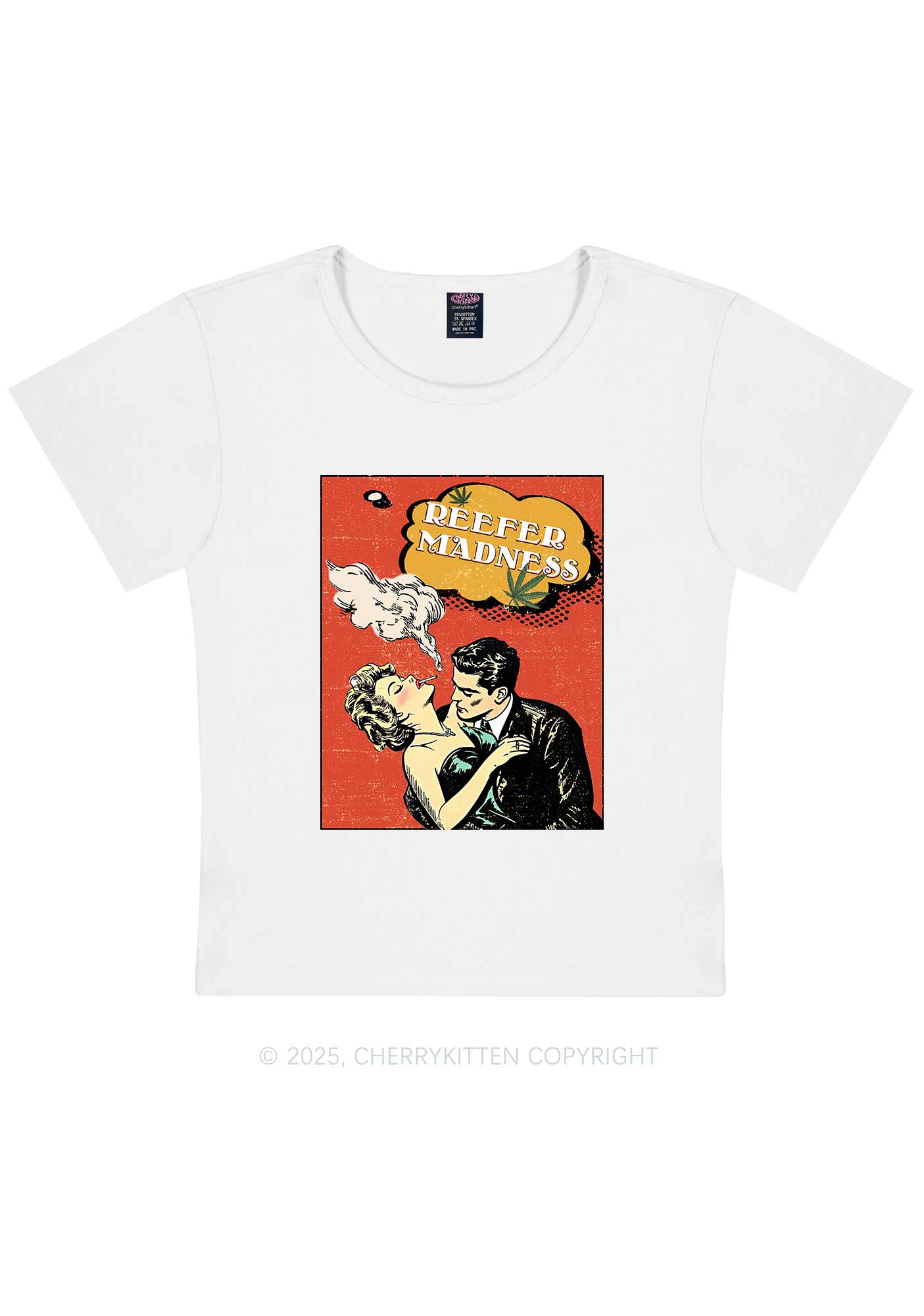 Smoke Madness Y2K Baby Tee Cherrykitten