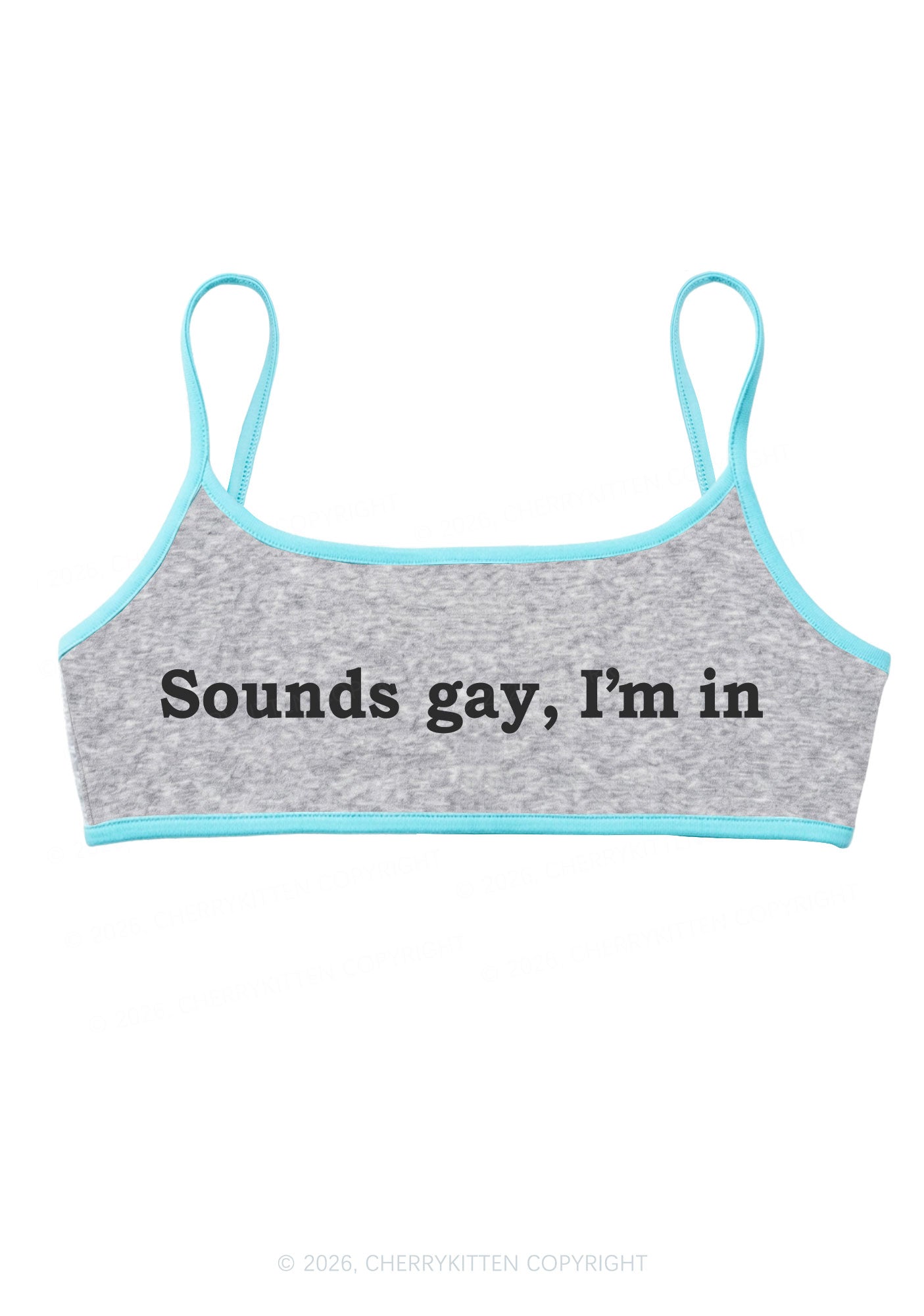 Sounds Gay Pride Y2K Super Crop Cami Cherrykitten