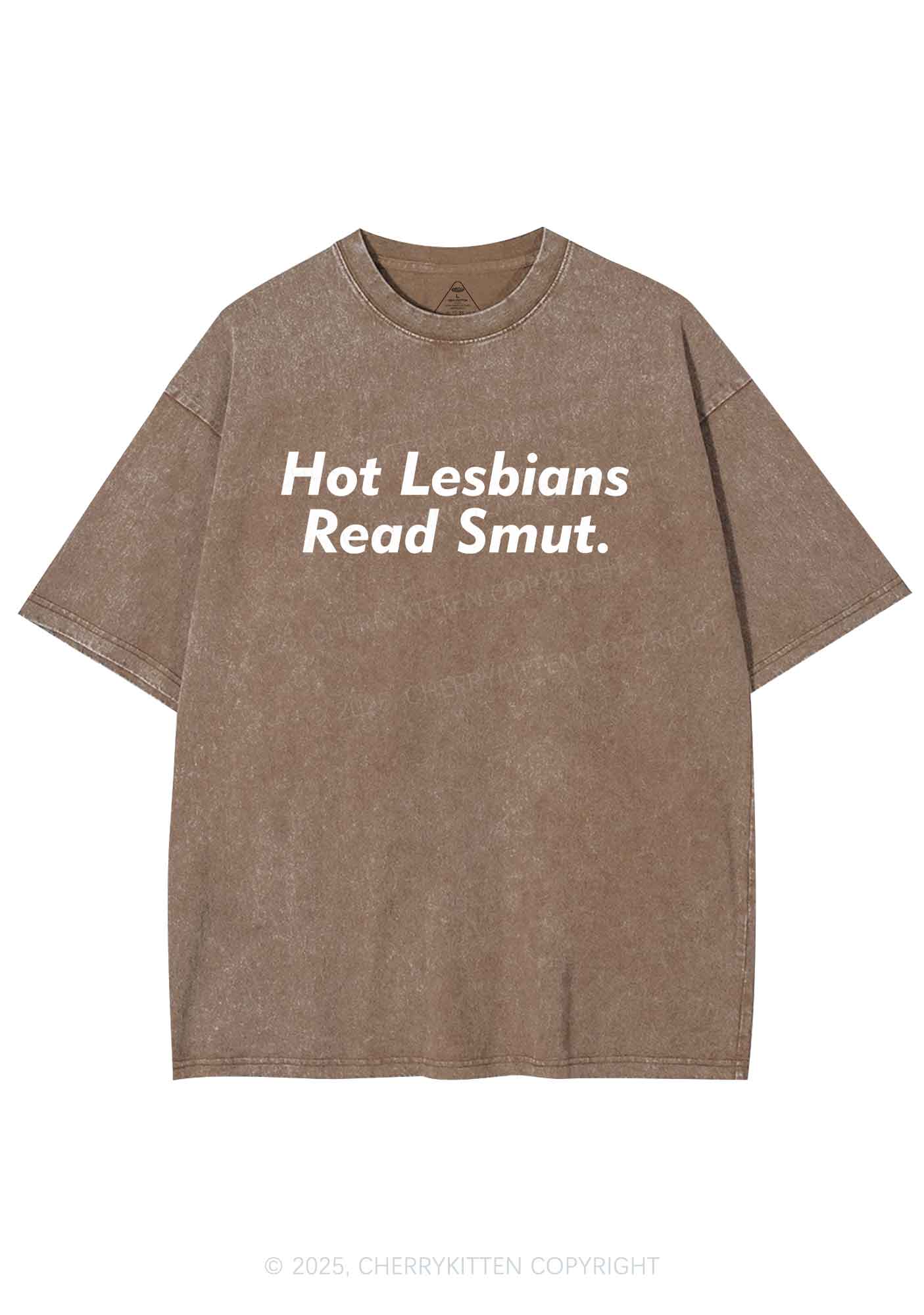 Hot Lesbians Read Smxt Y2K Shirts Washed Tee Cherrykitten