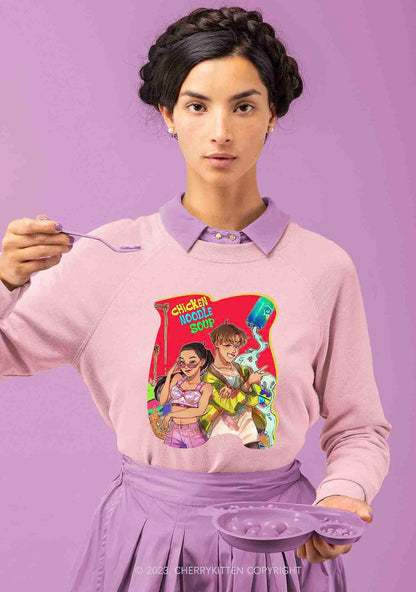 Chicken Noodle Soup Kpop Y2K Sweatshirt Cherrykitten