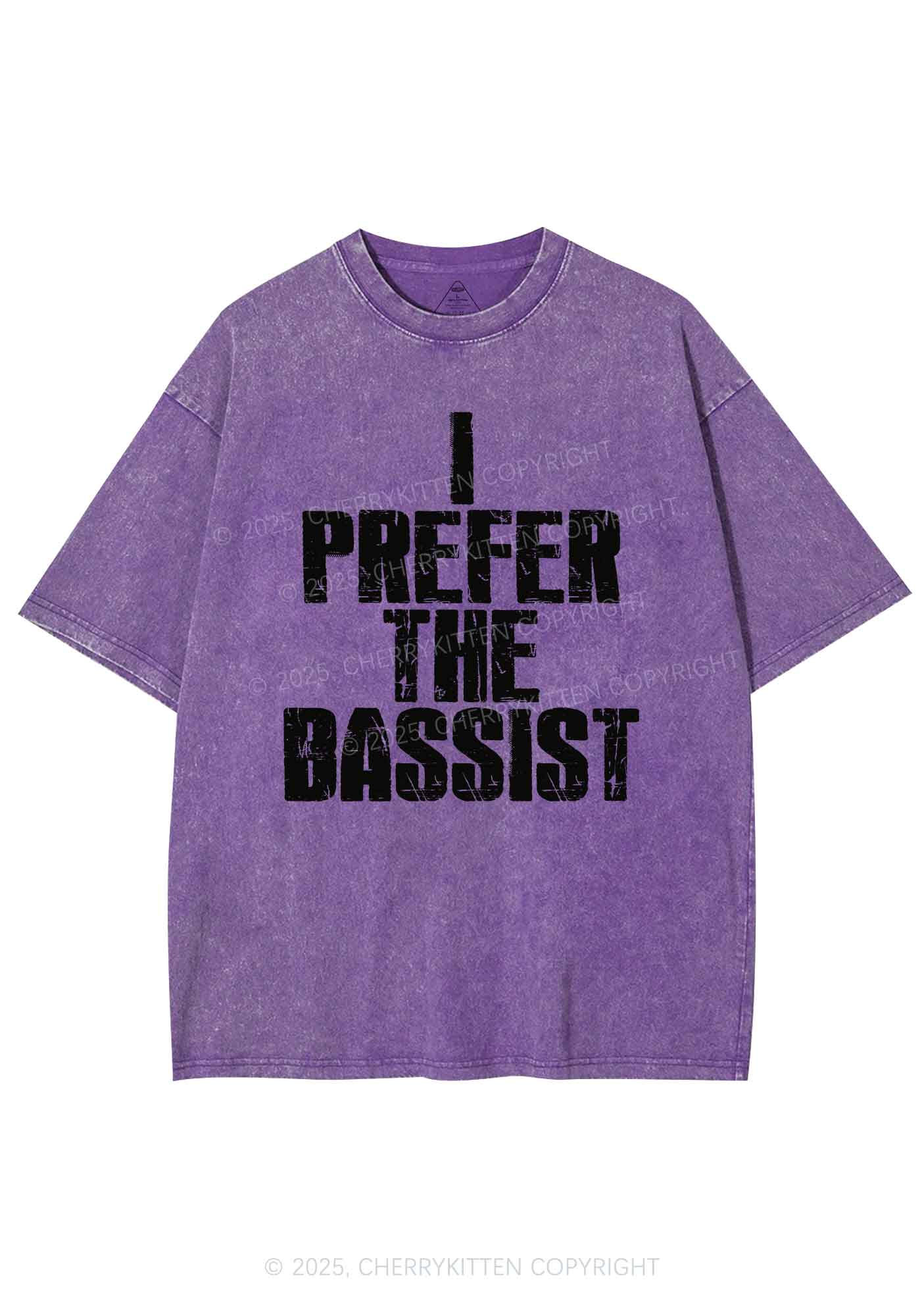 I Prefer The Bassist Y2K Shirts Washed Tee Cherrykitten
