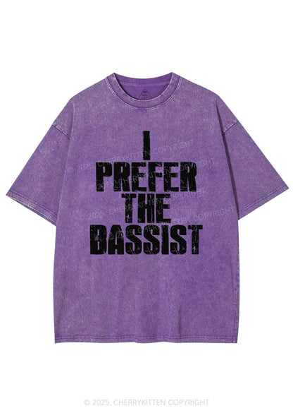 I Prefer The Bassist Y2K Shirts Washed Tee Cherrykitten