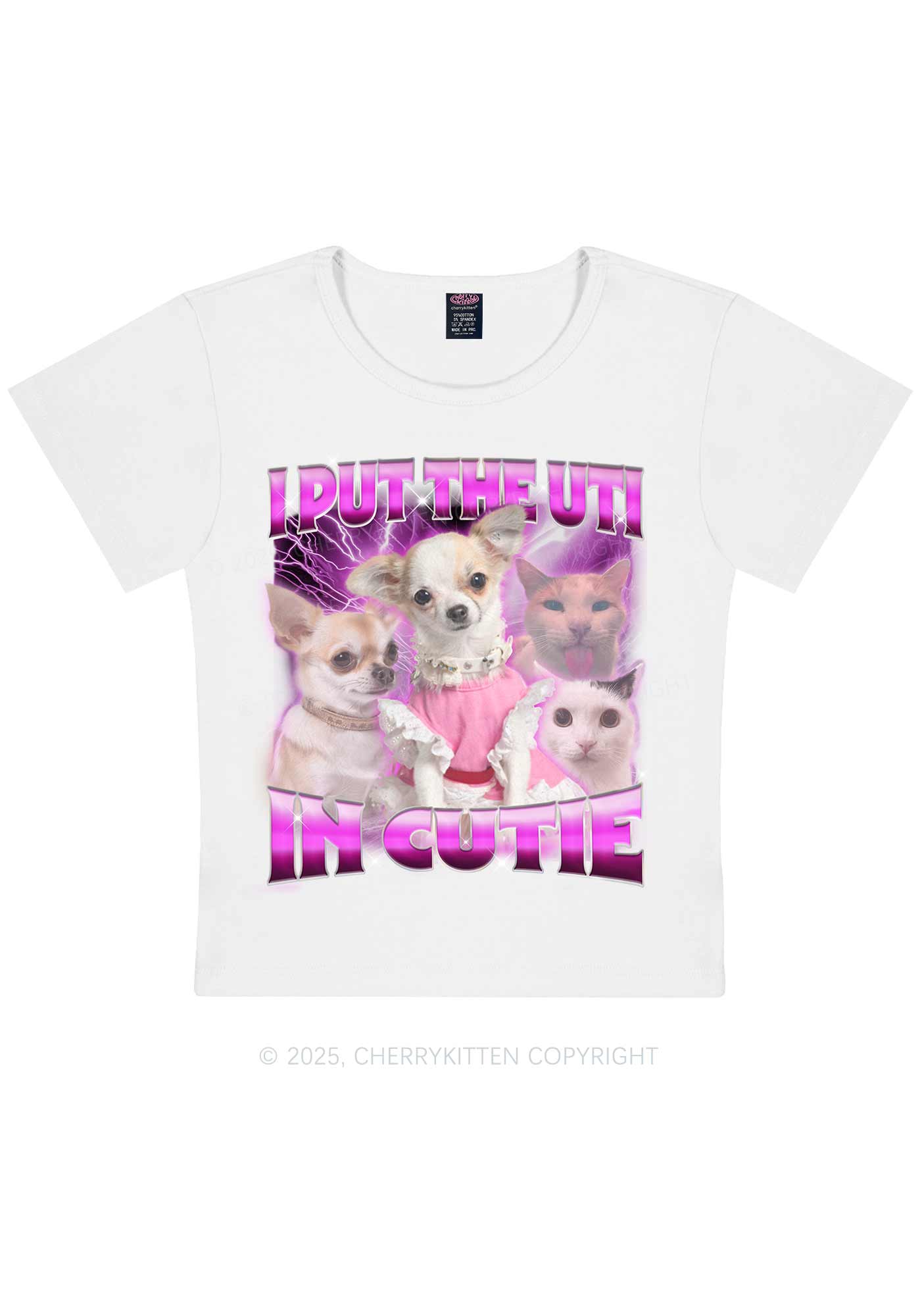 Put UTI In Cutie Y2K Baby Tee Cherrykitten