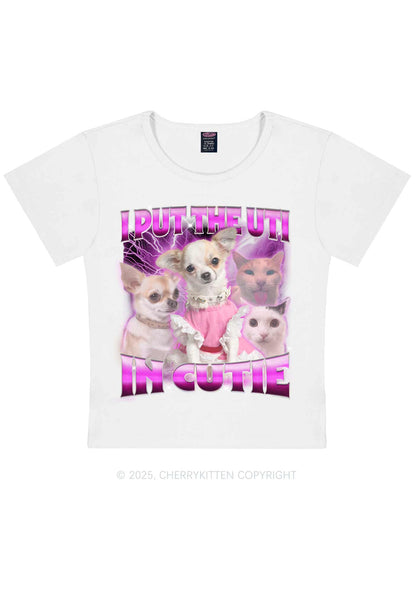 Put UTI In Cutie Y2K Baby Tee Cherrykitten