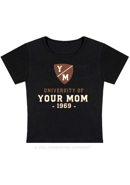 Curvy University Of Your Mom 1969 Baby Tee Cherrykitten