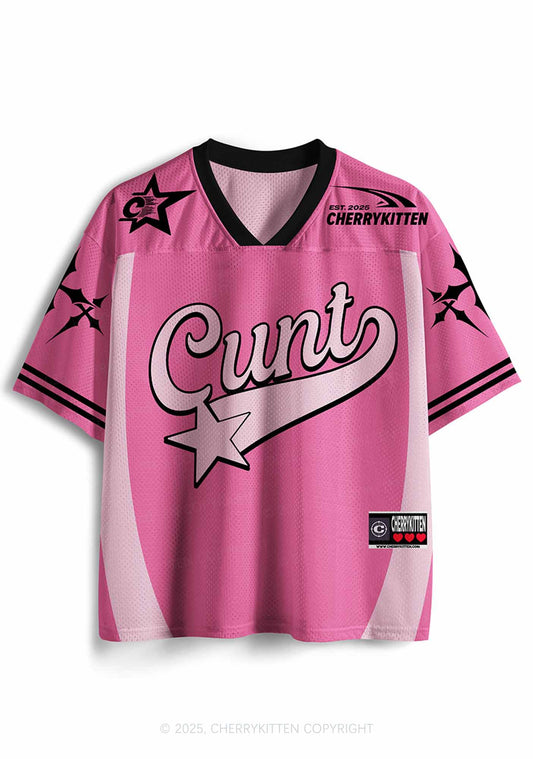 Custom Pink Cxxt Star Y2K Sport Jersey Shirts Cherrykitten